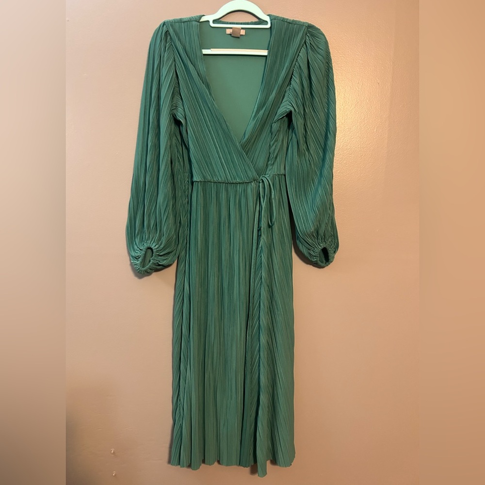 HM teal maxi dress